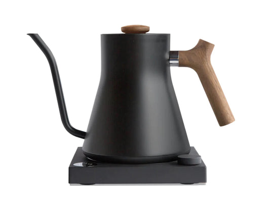 Fellow Stagg Electric Kettle - Matte Black with Walnut Trims